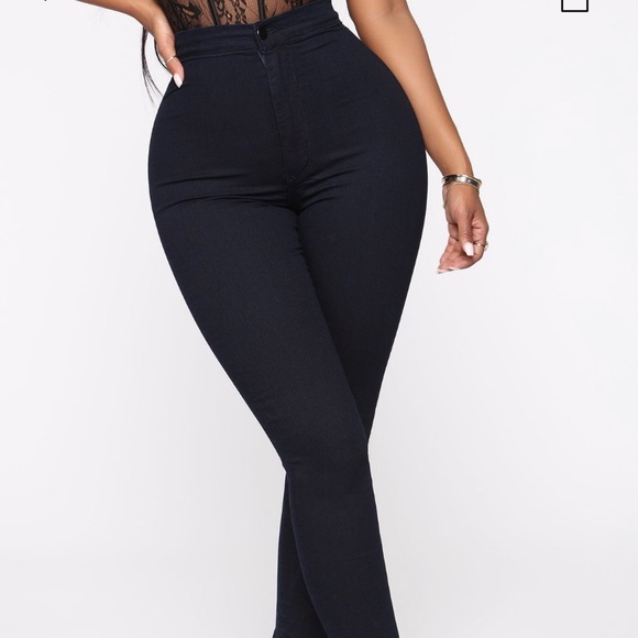 Fashion Nova Super High Waist Denim Skinnies - Picture 1 of 4
